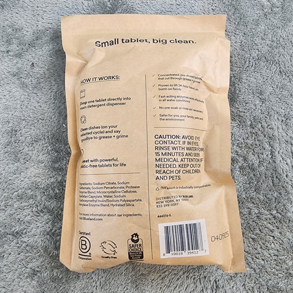 2 PACK of  Blueland Dishwasher Refills 60 Tablets Each Bag Fragrance Free - Picture 3 of 5